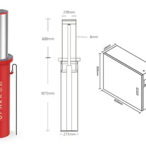 UPARK K4 K8 K12 Car Park Spaces Secured Not Hydraulic Bollard Protective Automatic Bollards With 304 Stainless Steel thumbnail-5