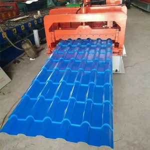 Color Plate Cold Roll Forming Machinery Glazed Tile Press Roof Sheet Making Machine thumbnail-3