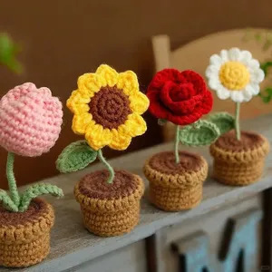 Crochet Flowers and Plant Pots thumbnail-2