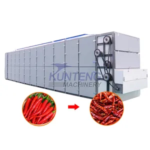 High Efficiency Continuous Pepper Dryer Vegetables Drying Machine EPC thumbnail-1