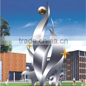 Modern Large Arts Stainless Steel Sculpture for Garden Decoration thumbnail-1