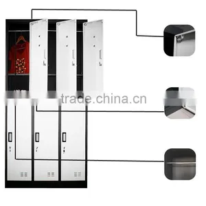 Elegant White Color Moisture Resistant Swimming Pool Changing Room Locker For 6 Person thumbnail-3