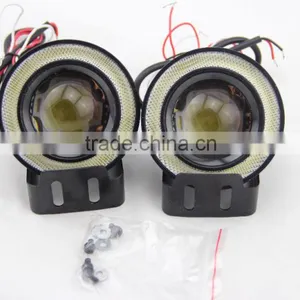 2015 Guangzhou 12v 10w 3.5 Inch LED Fog Light Lamp Projector Lens With Yellow Red White Blue Angle Eyes Evil Eyes thumbnail-4