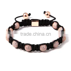 2016 Latest Model Beads Bracelet 8mm Balls Stainless Steel Fashion 18K Gold Plated Diamond Bracelet thumbnail-6