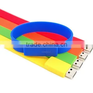 Custom Silicone Bracelet Usb Flash Memory Storage 8gb 16gb thumbnail-1