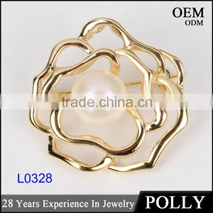 Fashion River Born Pearl Flower Designs Brass Brooch Women Jewerly Set Wholesale thumbnail-1