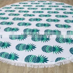 Round Beach Towel Wholesale Boho Beach Throw With Fringes thumbnail-3