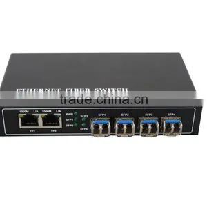 Hot Selling Gigabit Ethernet Optical Fiber Switch 2 Rj45 Ports & 4sfp Sockets thumbnail-5