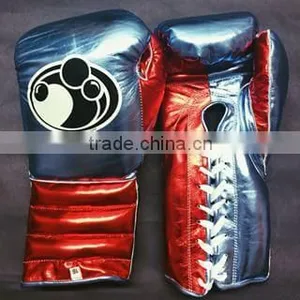 Pakistan Cowhide Leather Black Boxing Gloves thumbnail-1