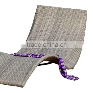 S Type Outdoor Leisure Waterproof Rattan Chairs Curved Baroque French Chaise Lounge thumbnail-6