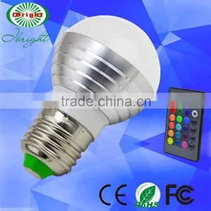 Best Price 3w RGB Remote Control Battery Operated Led Lighting Mini Bulb Light thumbnail-1