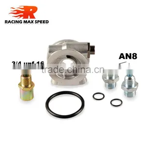 AN8 Universal Auto Thermostat Oil Cooler Sandwich Plate Oil Dapter Oil Sandwich thumbnail-1