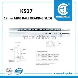 High Quality Premium Telescope Channel, 2-fold Ball Bearing Telescopic Drawer Channel thumbnail-1