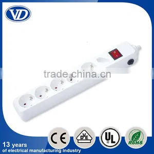 European 5 Way Extension Socket With Switch thumbnail-1