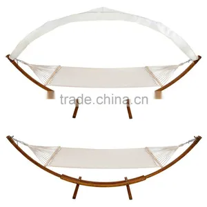 KD Design Swing Solid Wooden Patio Sunshade Hammock thumbnail-4