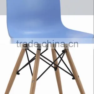 Best Selling ABS Seat Dining Chair With Beech Wood Legs thumbnail-1