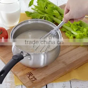 Charms 16cm Stainless Steel Sauce Pan With Glass Lid Capusled Three-layer Bottom thumbnail-2