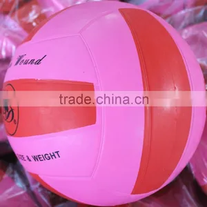 Pink Red Colorful Standard Size Rubber Volleyball thumbnail-2