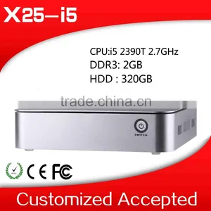 Mini pc Board Mini Server Micro Linux Server Support Wireless Keyboard, Mouse/ Touch Screen X25-I5 2390T 2G RAM 32G SSD thumbnail-1