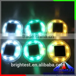 360 Degree 8 LEDs Solar Traffic Energy-saving Waterproof Plastic Round Solar Road Stud thumbnail-1