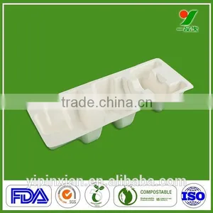 Professional Custom Electronic Component Foam Packaging Molded Pulp Tray With Sugarcane Bagasse thumbnail-2