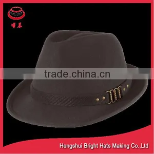 Winter Wool Felt Trilby Hats for Men and Women thumbnail-2