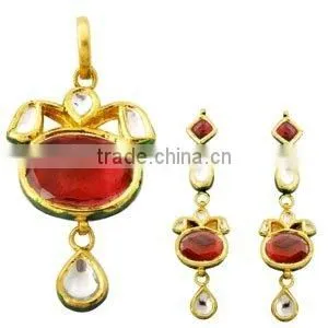 Kundan Pendant Sets thumbnail-1