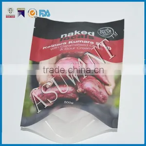 Custom Printing and Clear Food Bag for Sweet Potato Chips/Potato Chips Stand up Zipper Printed Packaging Bag thumbnail-2