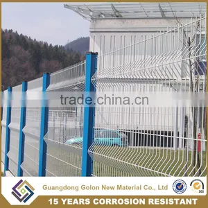 Golon High Quality Curve Mesh Fence Panel From Galvanized Welded Wire Mesh Factory, Mesh for Fencing Used thumbnail-1