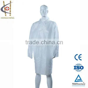 Disposable Nonwoven Hospital Long Sleeve PP Lab Coat thumbnail-1