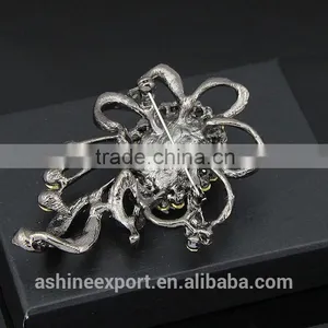 Gun Black Hollow Ribbon Shape Bulk Crystal Rhinestone Flower Brooch/handmade Rhinestone Brooch thumbnail-4