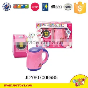 Plastic Pink Functional Household Appliance,cleaner&iron&kettle&washer Play Toys Set thumbnail-5
