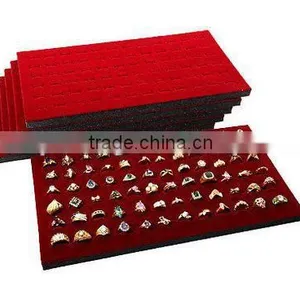 Luxury New Design Red Velvet Earring Trays ,jewelry Display thumbnail-1