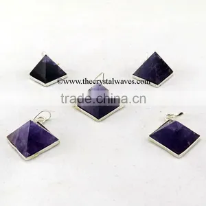 Amethyst Pyramid Pendant thumbnail-1