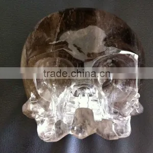 Smoky Quartz Customized 2/3 Skull With No Jaw thumbnail-1