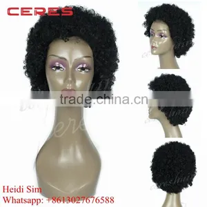 Natural Color 100% Virgin Brazilian Human Hair Short Marley Braid Hair Wig for Black Women thumbnail-1