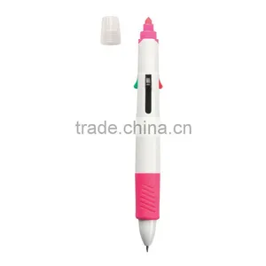 Quatro Pen With Highlighter_pink_open thumbnail-1