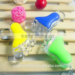 China Manufacturer Factory Price Custom Footprint LED Sole Keychain PVC LED Keychain for Promotional Gifts thumbnail-1