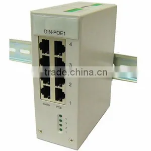 4 Ports Wide Range DC Input Gigabit DIN Railed POE Injector thumbnail-1