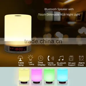 Touch Dimmable RGB Colorful Lamp Night Light Portable Bluetooth Speaker thumbnail-4