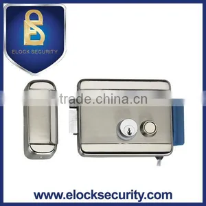 Electrical Rim Lock, Double Cylinder, Stainless Steel thumbnail-1