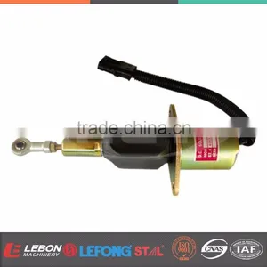 6742012310 4063712 Flat Plug Diesel Fuel Shut Off Solenoid Valves for Excavator Parts thumbnail-1