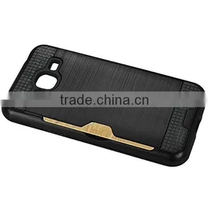 C&T Card Slots Dual Layer Armor Protective Hybrid Wallet Case Cover for Samsung Galaxy J7 2016 thumbnail-3