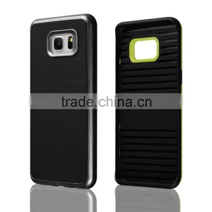C&T Hybrid Metallized Bumper Brushed Dual Layer Portective Cover for Galaxy S6 Edge+ (Plus) thumbnail-2