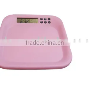 Desktop LCD Clock With Stationary Tray thumbnail-1