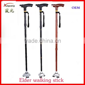 Aluminum Three-legged Adjustable Elderly Old Man Folding Walking Stick With Led Light for Old People thumbnail-1