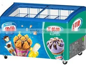 Double Door Sliding Glass Door Ice Cream Freezer With CE thumbnail-4