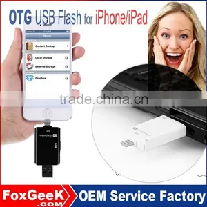 Wholesale IFlash Drive Device 8GB 16GB 32GB 64GB OTG USB Flash Drive for IPhone/iPod/iPad/ ITouch/USB OTG thumbnail-1