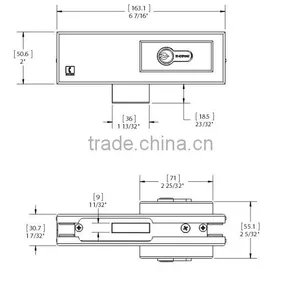 USA Made Bottom Lock Patch Fittings for Right and Left Hand Doors thumbnail-2