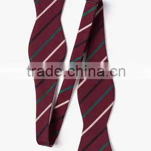 Simple Strip Wool Customized Double Side Mens Bow Tie Self Tie thumbnail-6
